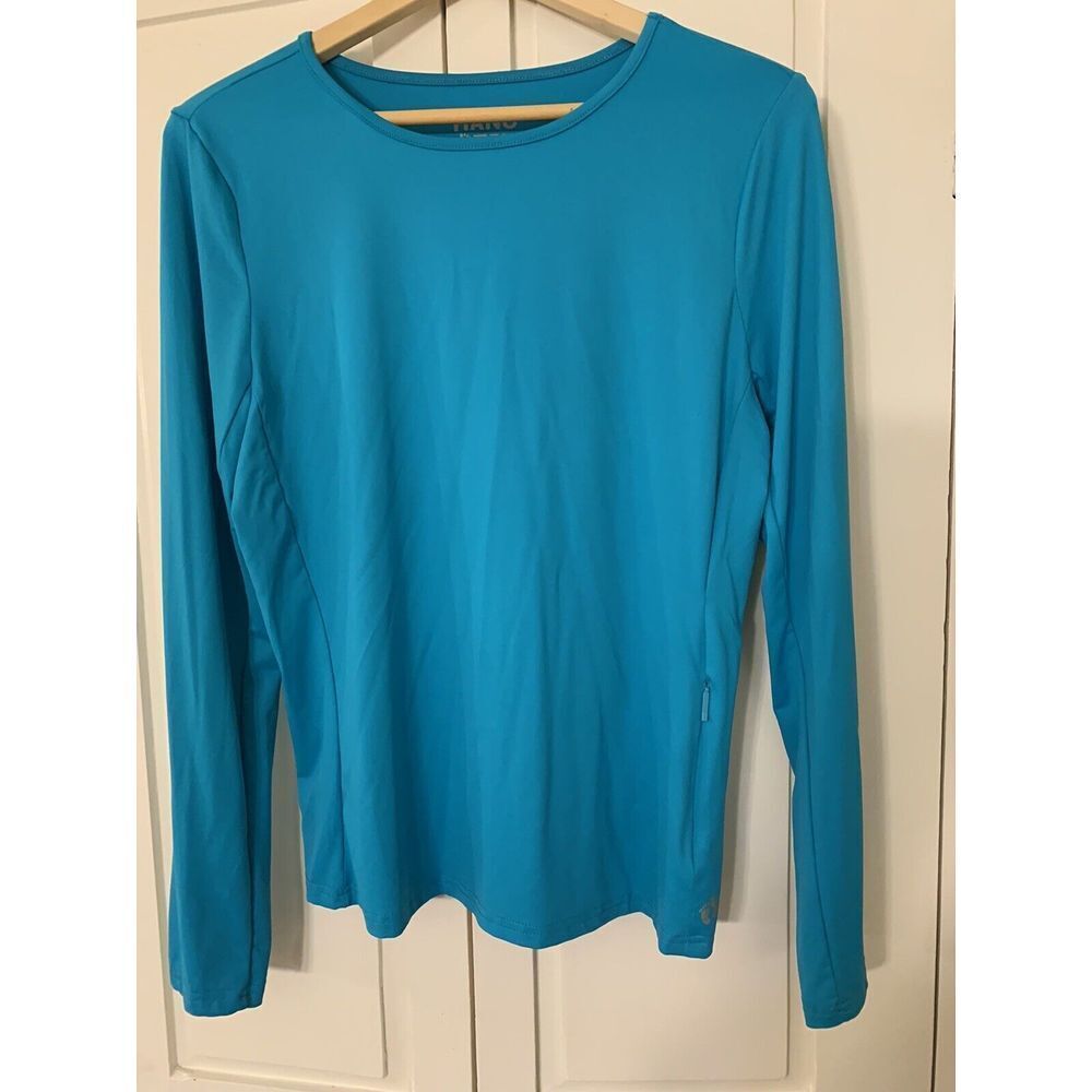 Hang Ten Shirt Adult Medium Blue Long Sleeve Rash Guard Swim Fishing‎ Top